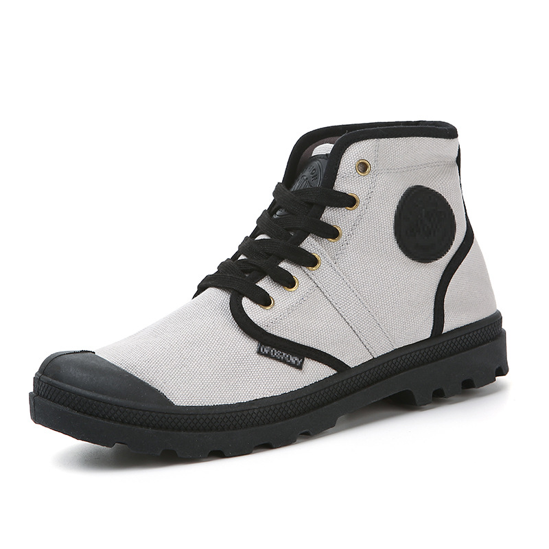 Title 7, Casual High-Top Lace-Up Canvas Shoes Men