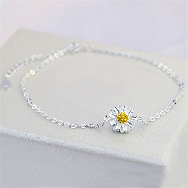 Title 2, Simple and Fresh Small Daisy Flower Sterling Si...