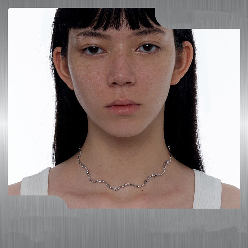 Небольшой дизайн Sense Wave Pattern Ювелирные изделия Регулируемое ожерелье