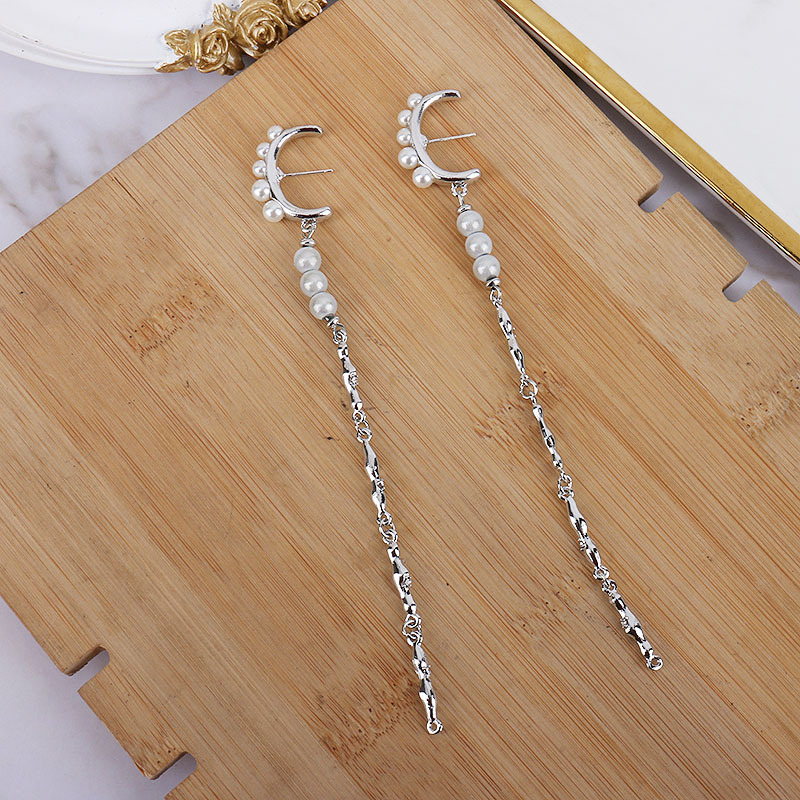 Luminous Pearl Tassel EarringsLong