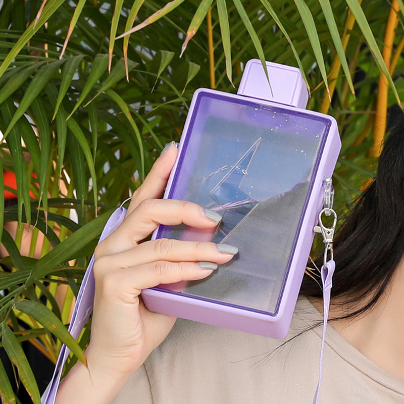 Creative Mini Plastic Cup Girl Outdoor Fitness Large Capacity Water Bottle