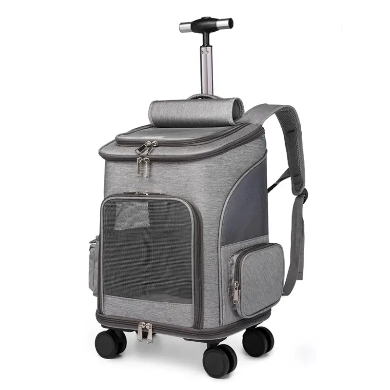 Portable Folding Trolley Pet Backpack Traveling Cat