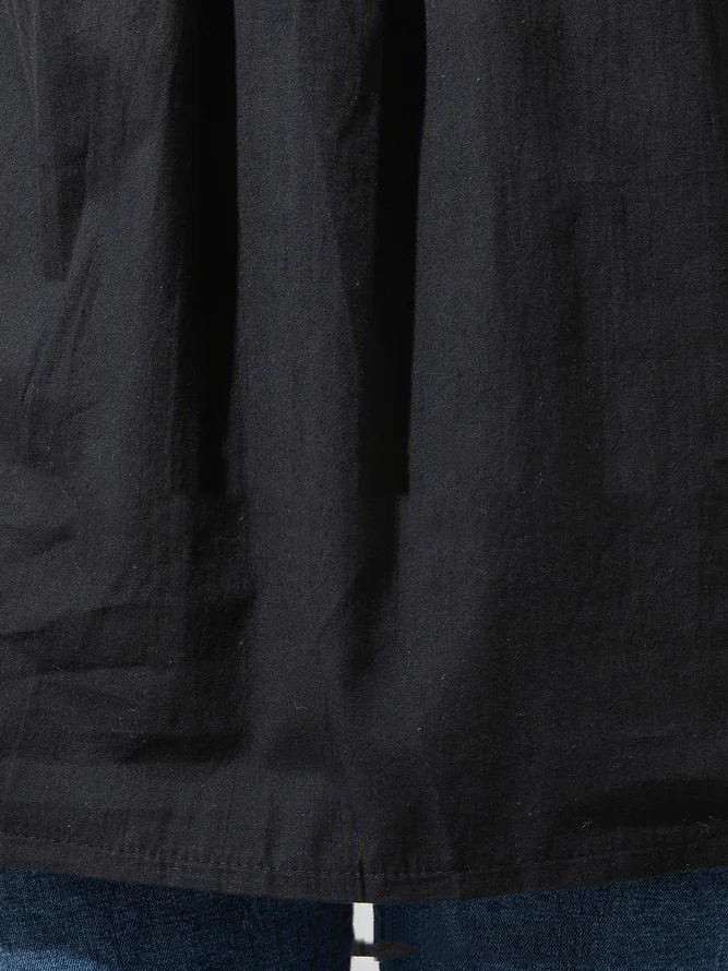 Women's V Neck Loose Three-quarter Sleeve Top Shirt