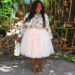 Spring And Summer Net Yarn Skirt European And American Yarn Skirt Pleated Short Skirt Plus Size Women's Clothing - Skin Color-3Xl - View 1