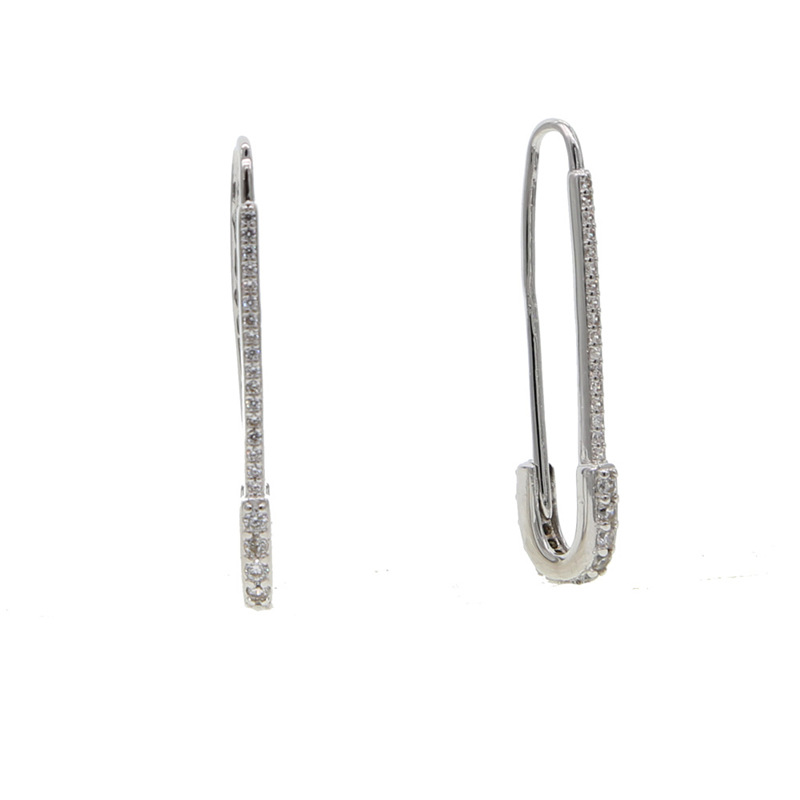 Simple Stud Earrings Pin Creative Small  Earrings With Diamonds