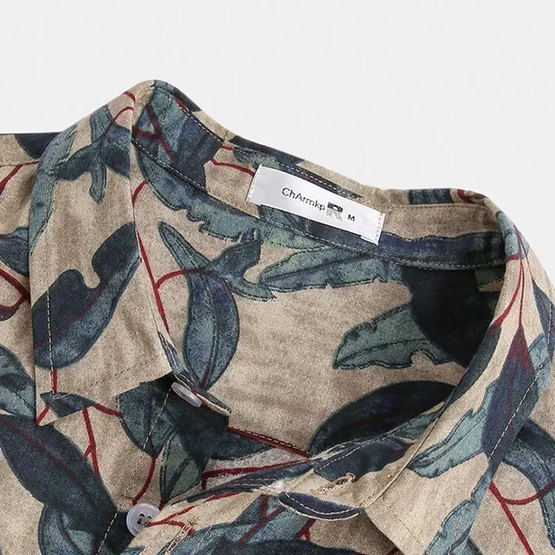 Summer New Men's Short Sleeved Fashion Casual Printed Shirt