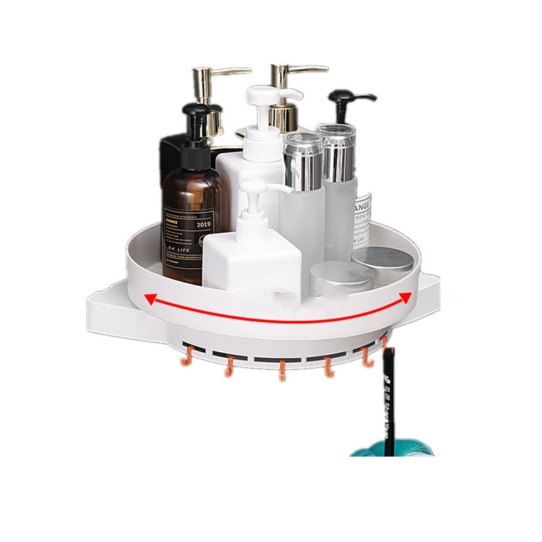 No Hole Rotary Toilet Rack Bathroom Triangle Rack