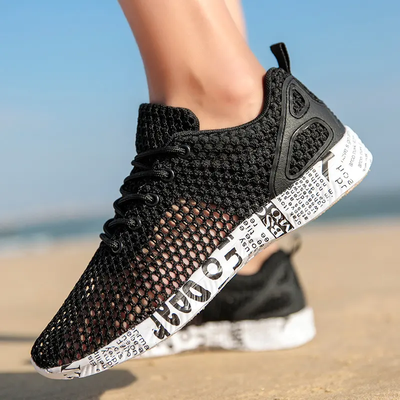 Casual Men's Shoes Breathable Sneakers Match Hollow Lace Board