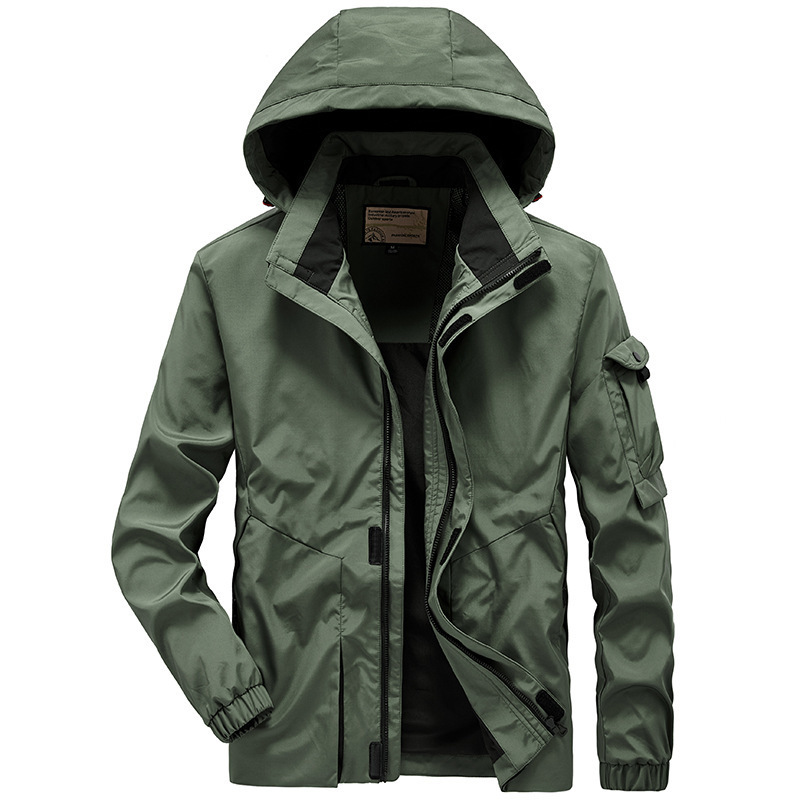 Men's Fashion Mid-Length Casual Hooded Jacket