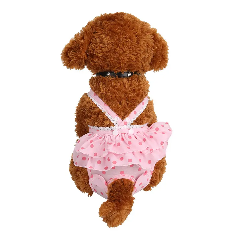Teddy Dog Menstrual Polka Dot Skirt Physiological