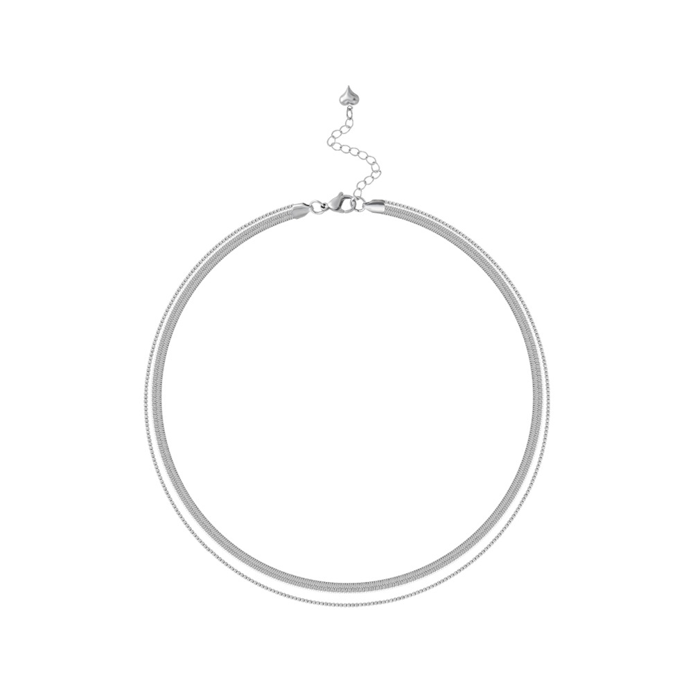 Cold Wind Simple Double-Layer Snake Bone Chain