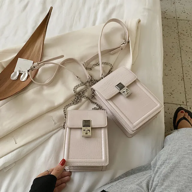 Textured Summer New Small Square Bag Beige - Shop at LoveMi