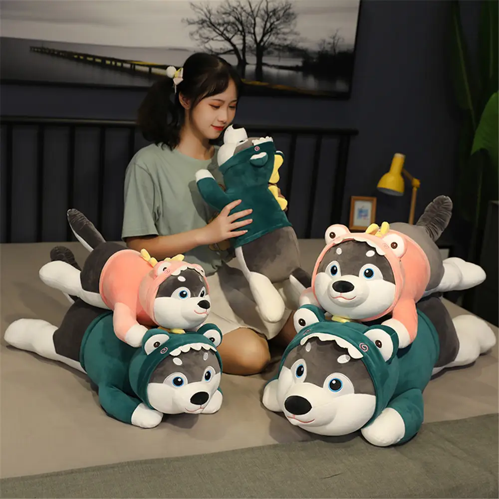 Creative Cartoon Transformed Into A Husky Doll Plush Toy