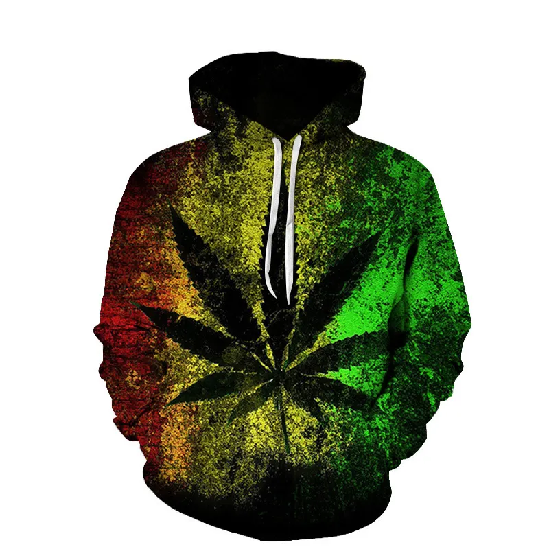 Beach Maple Leaf Couples Sport Sweaters Men And Women Casual Hoodies - 03-100