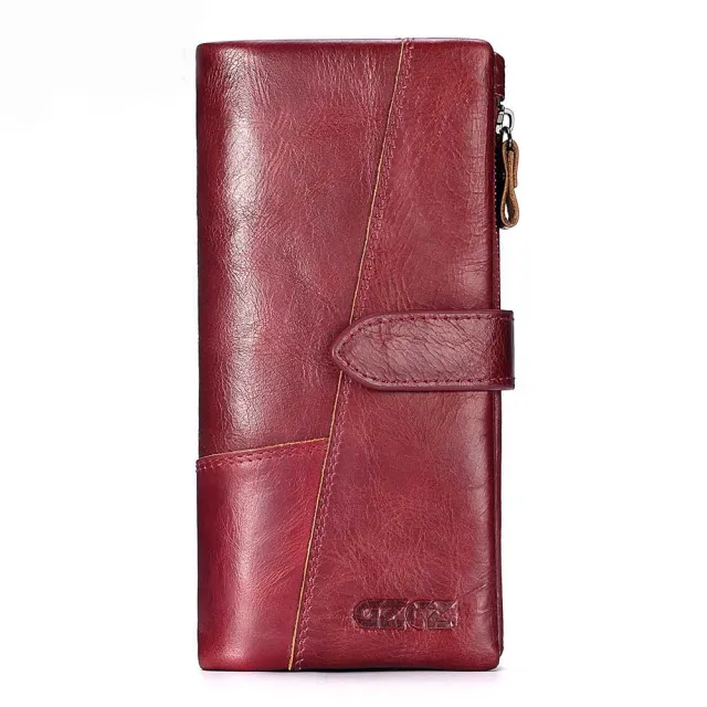 Leather Long Stitching Clutch Multifunctional Casual Wallet - Shop at LoveMi
