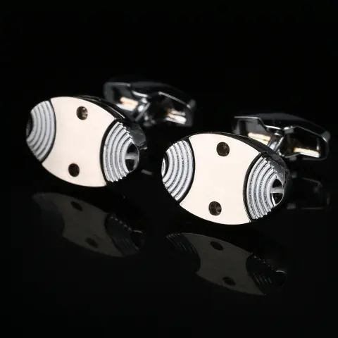 Industrial Revolution Series French Cufflinks Fish Shape Men's