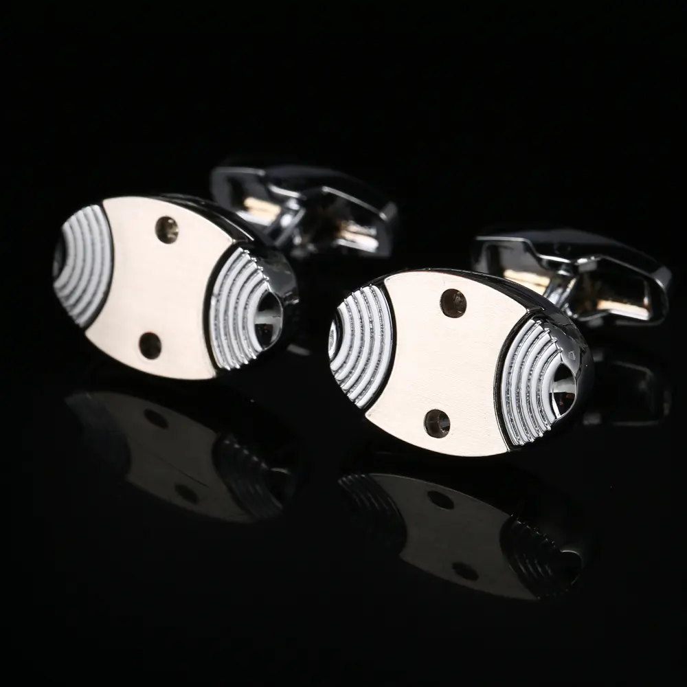 Industrial Revolution Series French Cufflinks Fish Shape Men's