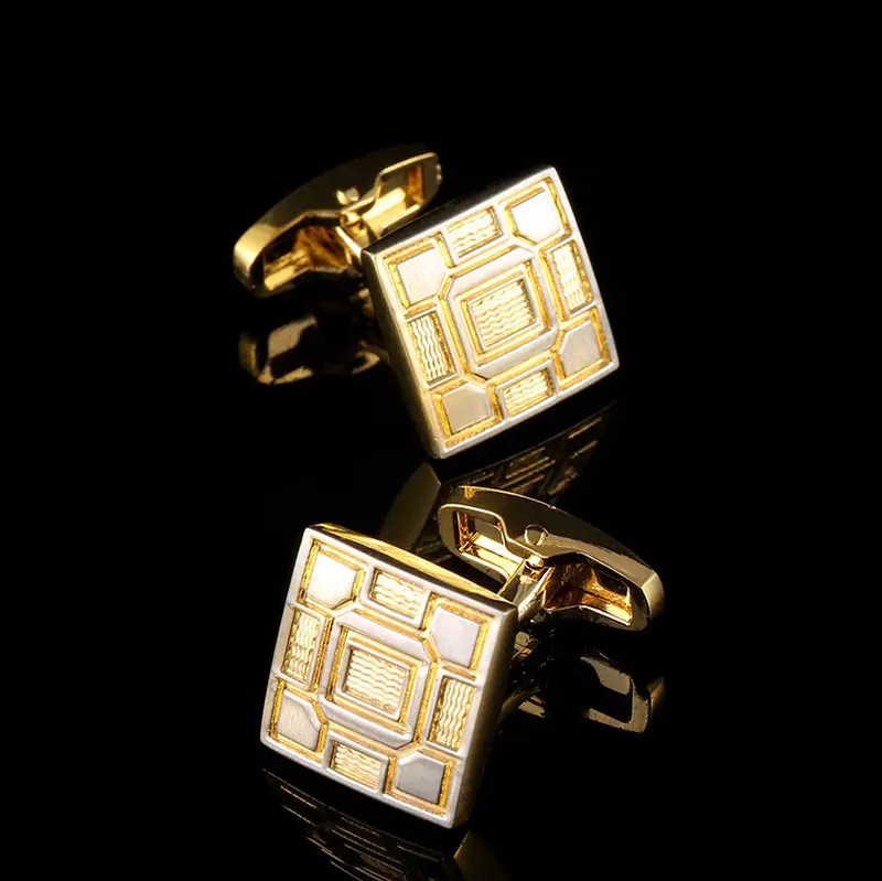 New High-Quality French Cuff Nails Suit Shirt Gold Cufflinks