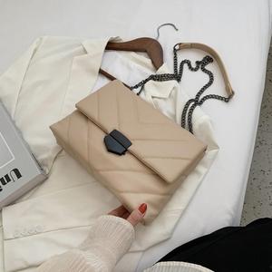 Web Celebrity Texture Casual Shoulder Slung Bag Khaki - Shop at LoveMi