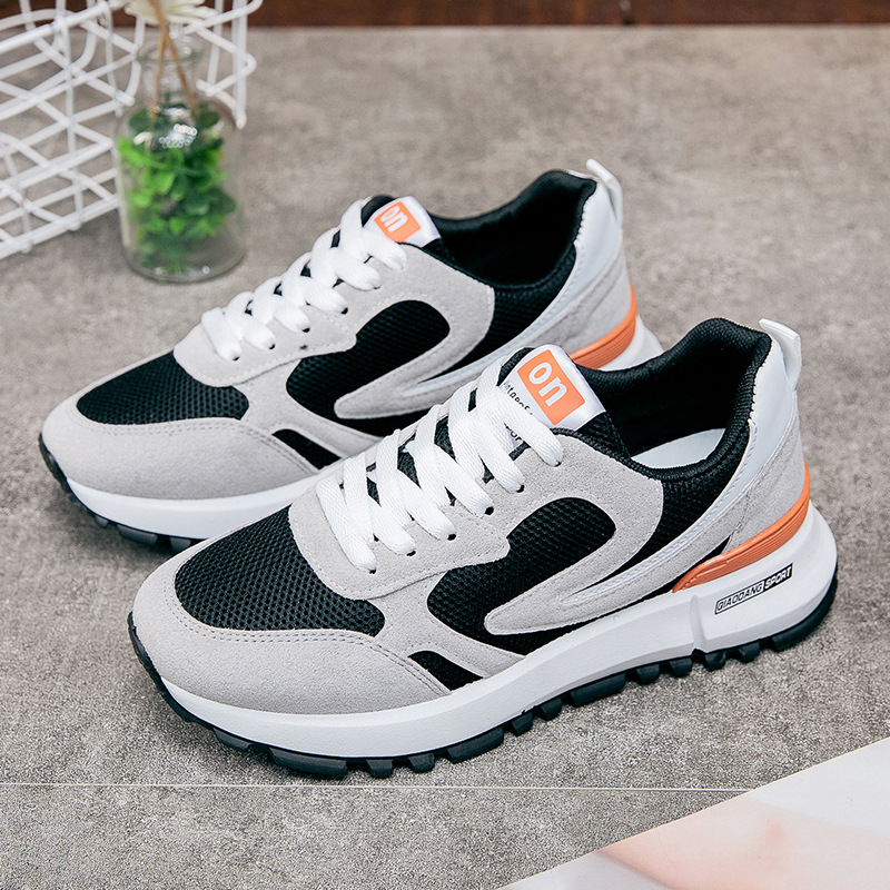 Colorblock Sneakers With Platform Shoes