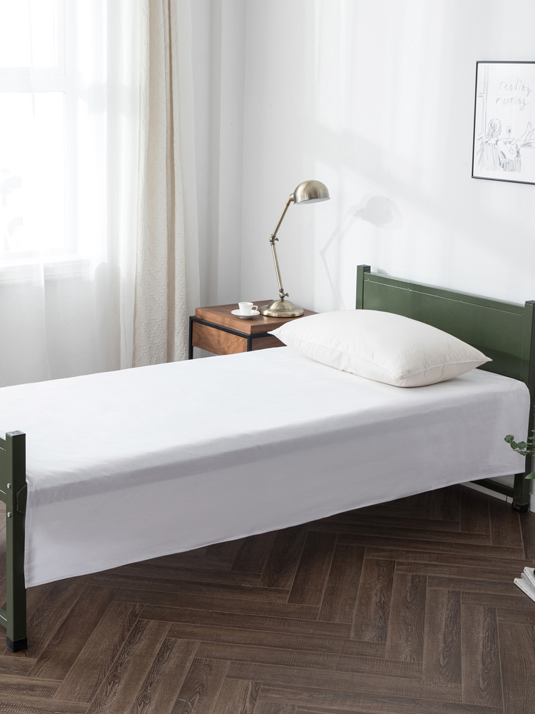 Color Cotton Single Dormitory Student Hotel Guesthouse Unit Military Training White Sheets