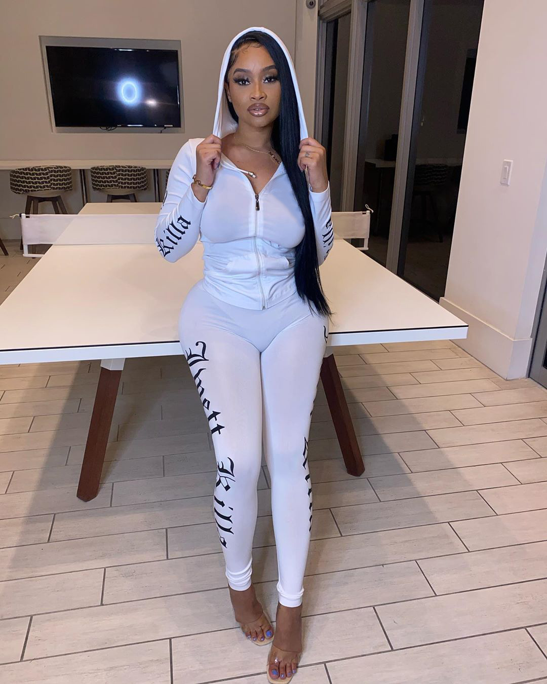 Women's Autumn Two Piece Set Positioning Printing Fashion