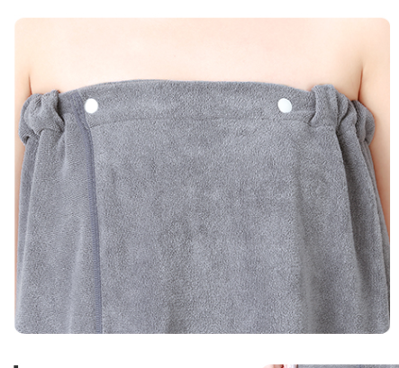 Title 6, Open Button Bath Skirt Women Tube Top Bath Towe...