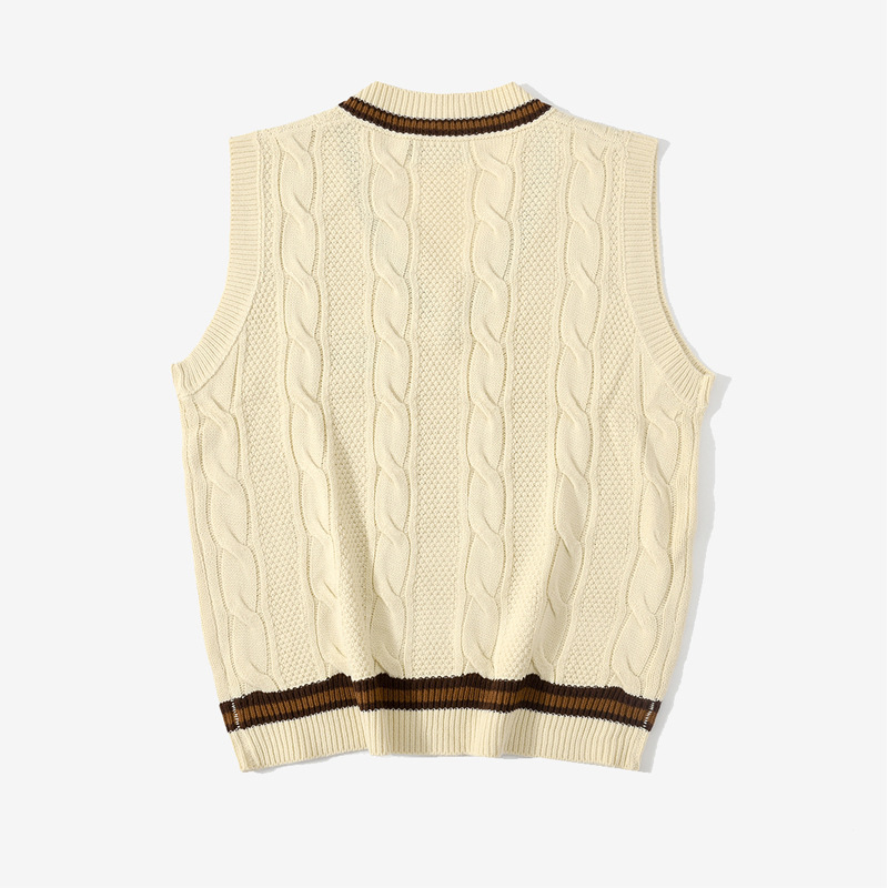 سويتر صدرية رجالية فضفاضة بتصميم عصري للطلاب