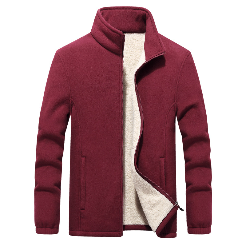 Men's Plus Fattening Warm Fleece Jacket
