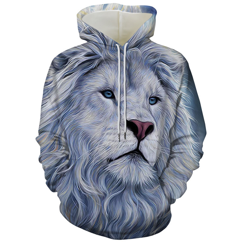 Title 6, Fashion Digital Print Lion Hooded sweatshirt