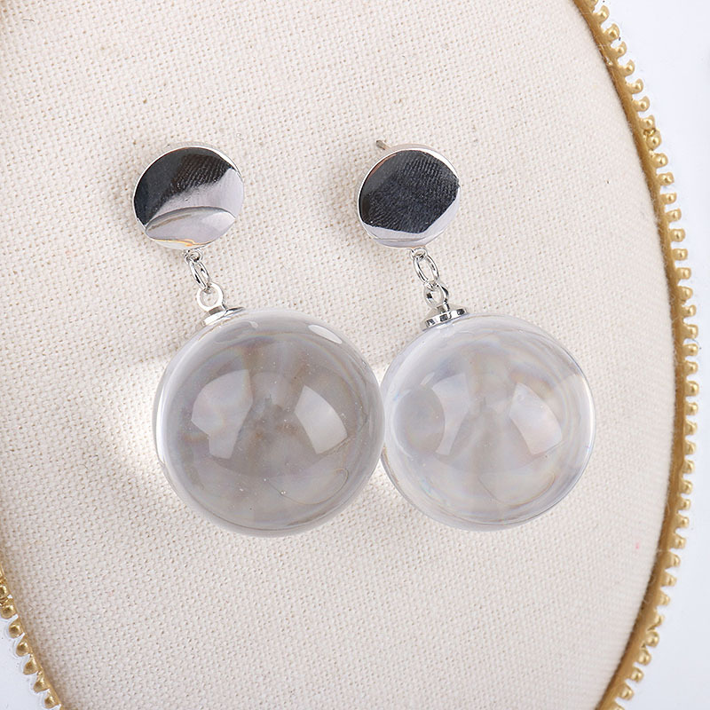 Transparent Round Earrings