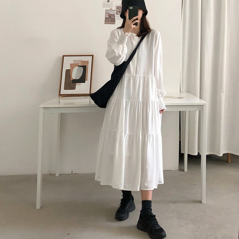 Long Sleeve Round Neck Loose Fairy Dress