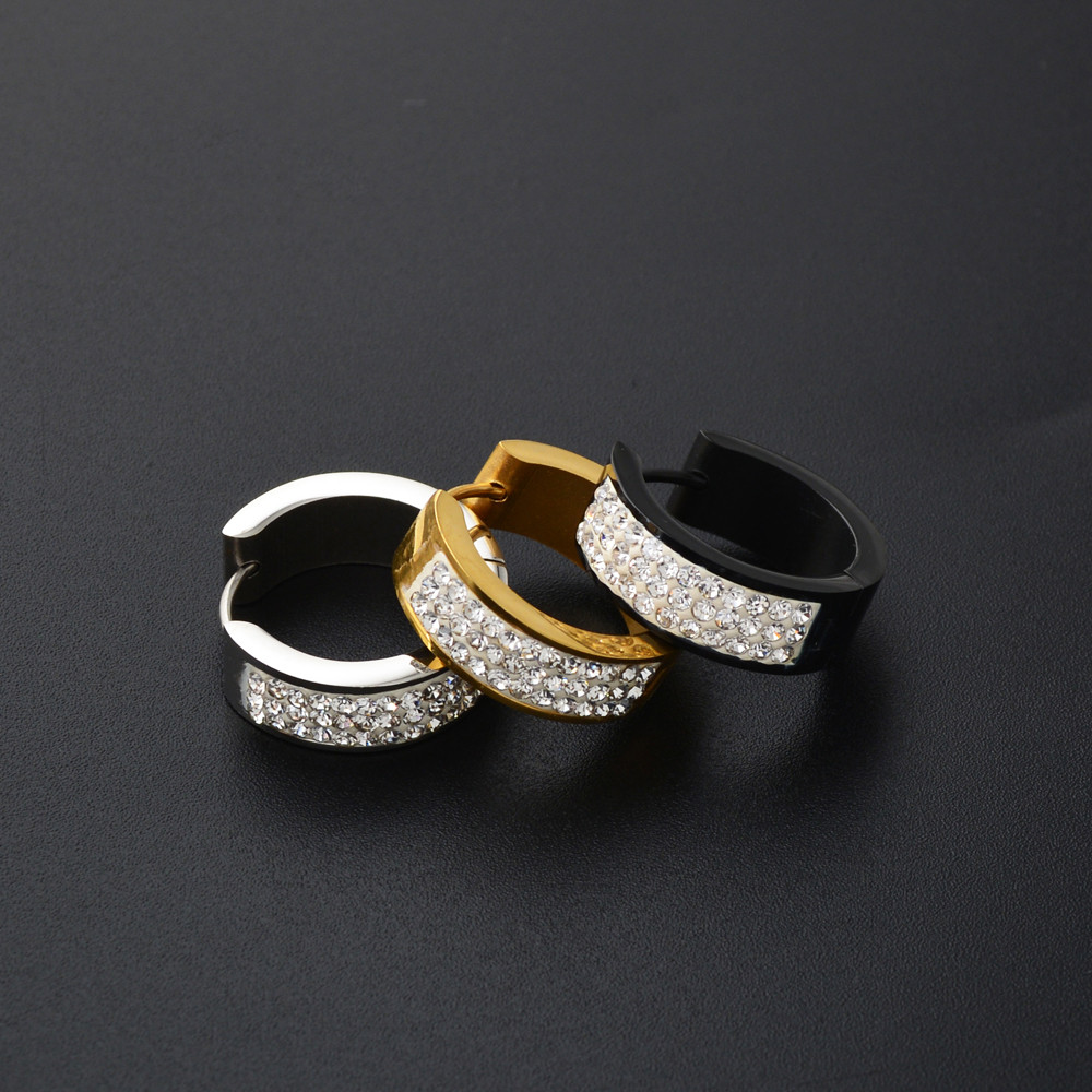 Hipster Korean Ultra Wide 3 Row Drill Multi Row Drill Ear Buckle