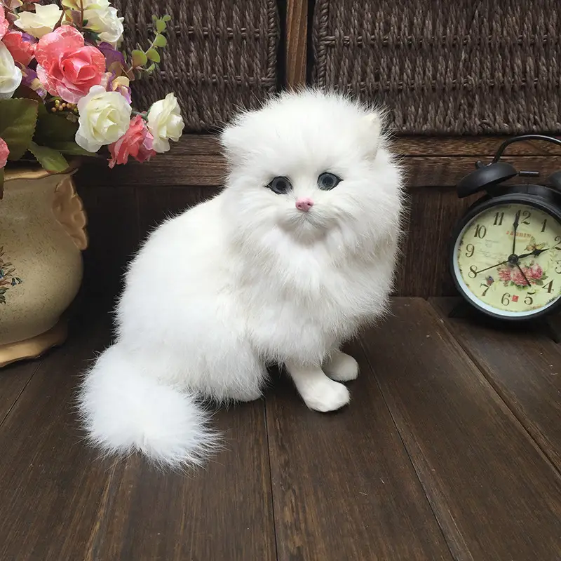 Handmade Imitation Persian Cat With Genuine Leather Fur, High-End Gifts, Jewelry And Crafts