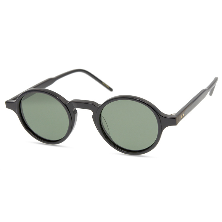 Lunettes de soleil polarisées à monture circulaire en plaque