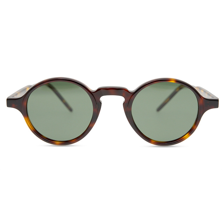 Lunettes de soleil polarisées à monture circulaire en plaque
