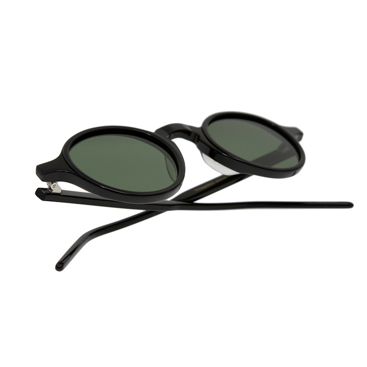Lunettes de soleil polarisées à monture circulaire en plaque