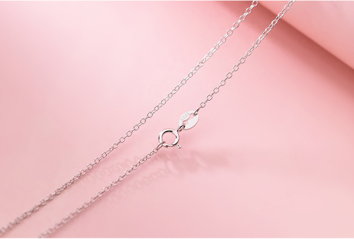 Sweet Beauty Silver Necklace Single Chain Clavicle Chain