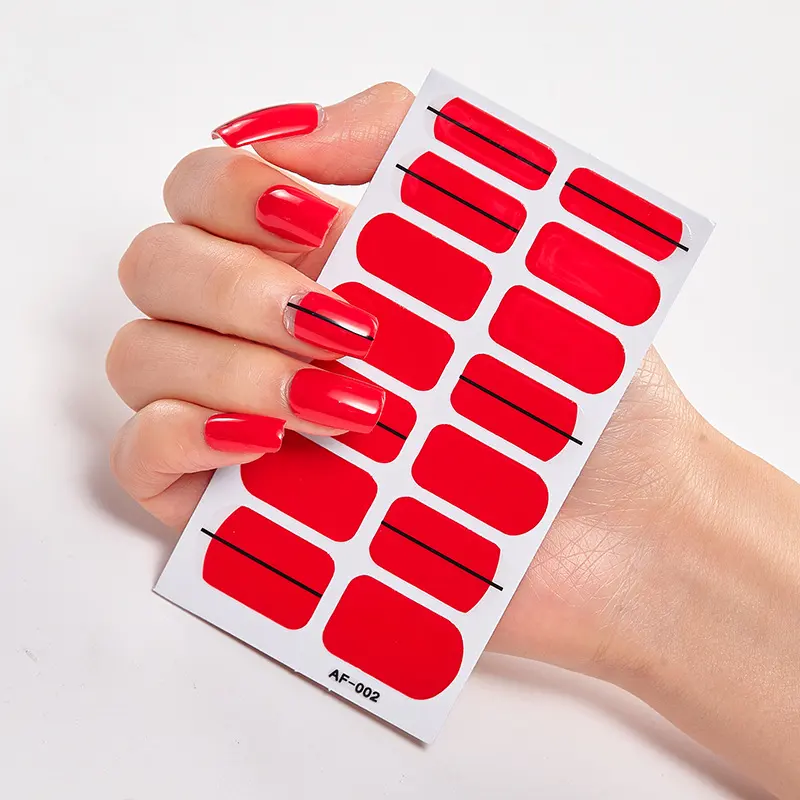 Trendy Nail Polish Film Sticker Waterproof Letter Full