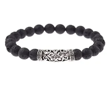 China Style Pattern Cylindrical Accessories Alloy Lead Color Volcanic