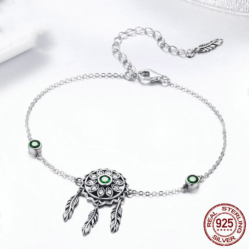S925 Sterling Silver Bracelet Ladies Diy Inlaid Zircon