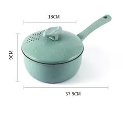 Household Milk Pot Medical Stone Non-Stick Pan - Light Green - View 1