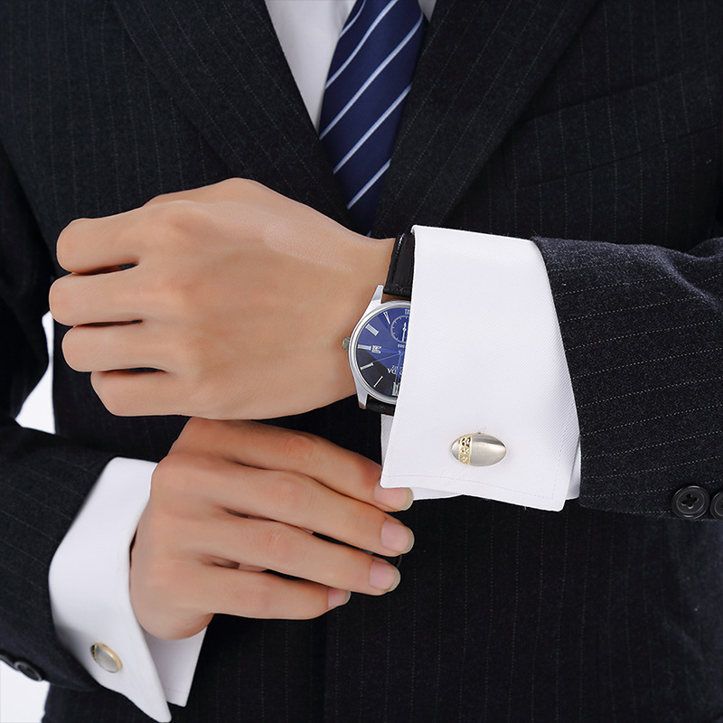 Gold-Tone Brushed Cufflinks, picture 4 of 4