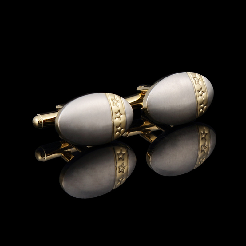Gold-Tone Brushed Cufflinks, picture 2 of 4