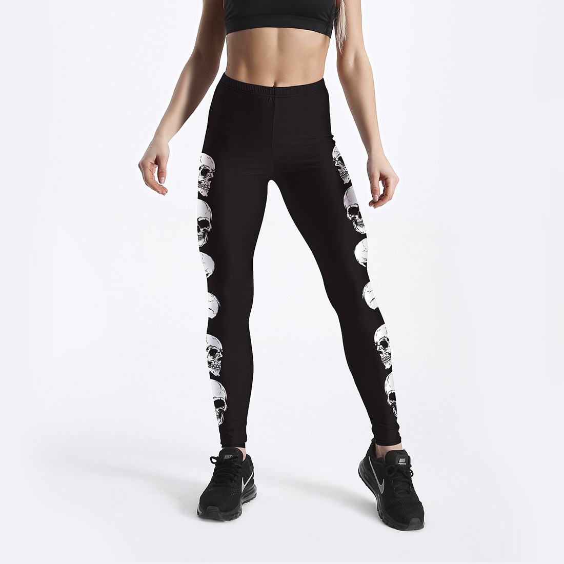 Title 5, Sports Ankle Pants Printed Leggings with Person...