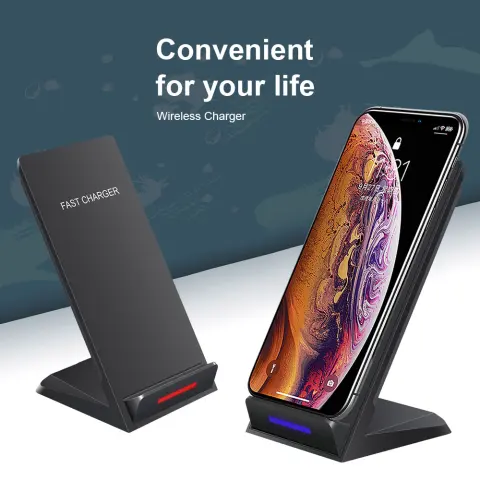 Vertical Wireless Charger Supports QI Charging