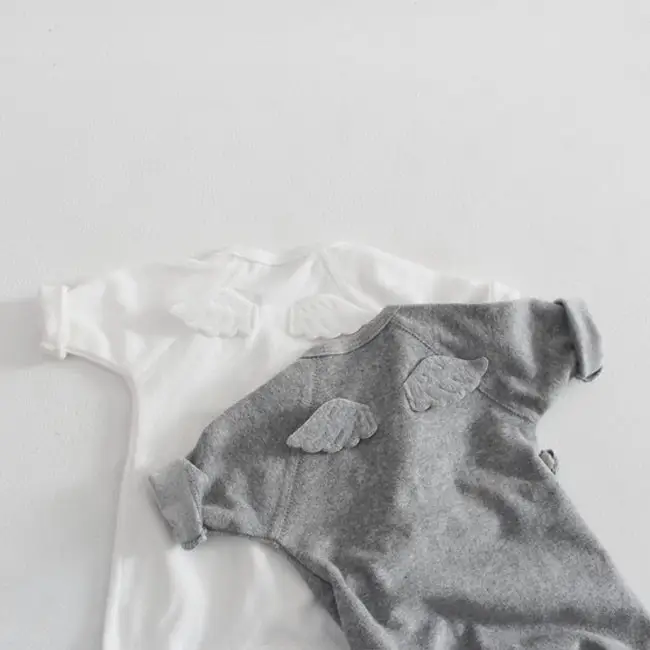 Baby Jumpsuit with Angel Wings Cotton Romper for Newborns and Infants