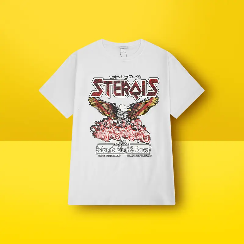 American Retro Oversize Men's And Women's Letter Print Short-Sleeved T-Shirt