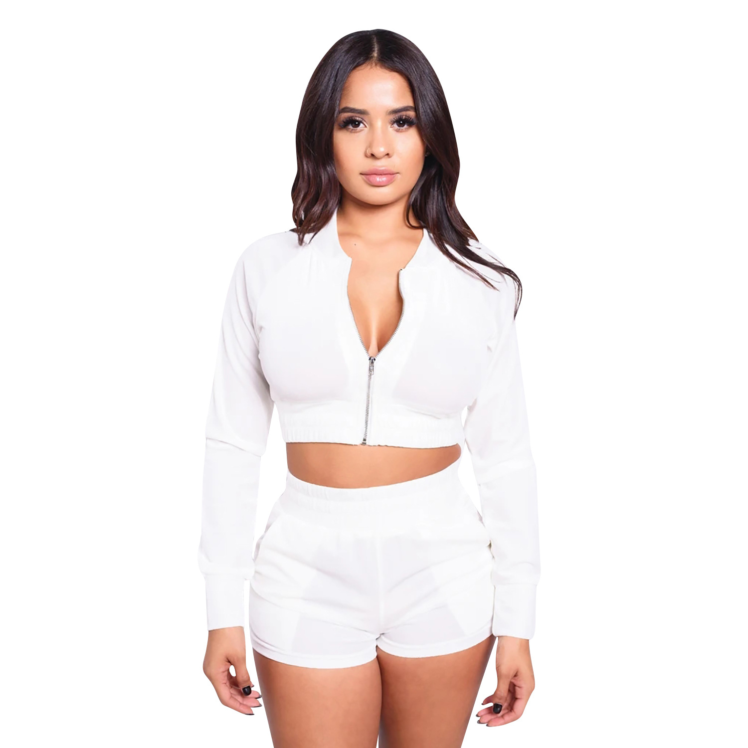 European And American Women's Sports Gold Velvet Autumn Long-Sleeved Two-Piece Women