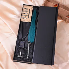 Feather pen in professional setting